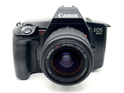 Canon EOS 650 + Tamron 28-80mm f/3.5-5.6 Kit Set Analog SLR 35mm Kamera Objektiv