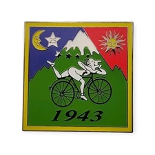 Bicycle Day *Glows- in -the- Dark*  Enamel Pin, Brooch, Psychedelic Pin hatpin