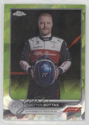 2022 Chrome Sapphire Edition Formula 1 Chartreuse Refractor Valtteri Bottas 16c2