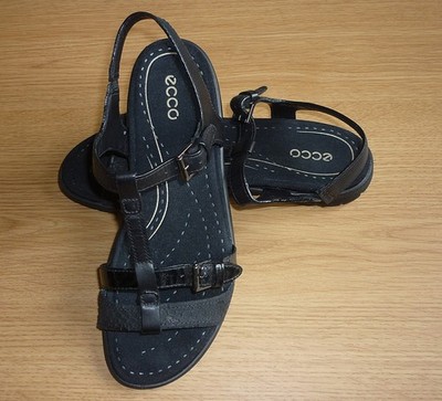 ECCO Damen  Leder Sandale Sandalette Schwarz Gr.39