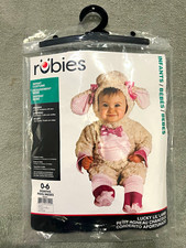 Rubie's Hooded Lamb Costume Complete Outfit 0-6 Months Ivory/Pink Polyester