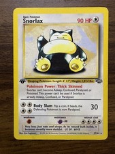 Carte Pokemon: Jungle 1° Edizione Rare: Snorlax 27/64 INCHIOSTRO BLU ERRORE DI EVIDENZA