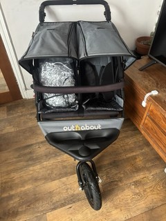 Out N About Nipper 360 V4 Double in Grey All Terrain Buggy Pushchair