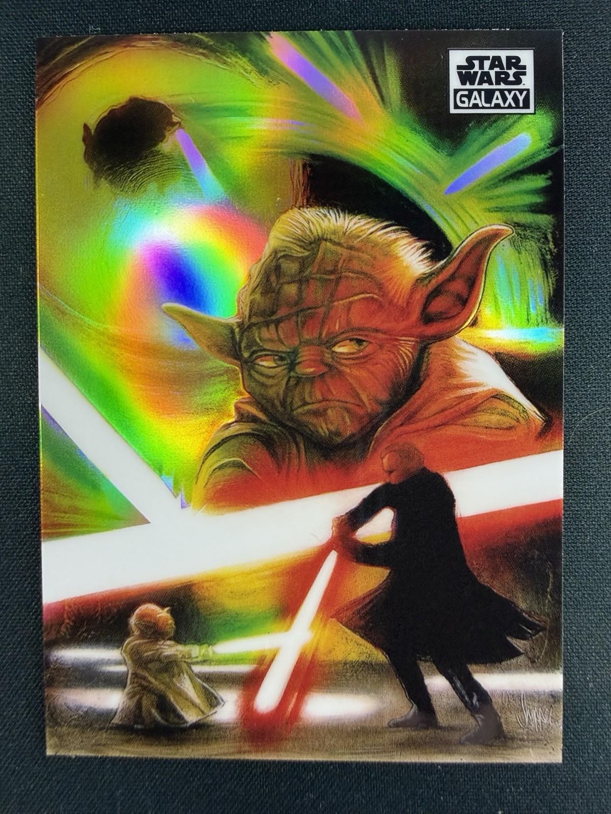 Dueling with Dooku - 2021 Topps Chrome Star Wars Galaxy #86 Refractor