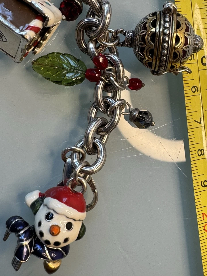 Brighton Crystal "Holiday Frolic" Christmas Charm Bracelet W/ Bonus Bracelet - Image 4 of 4