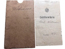 Pre-WWI Imperial German Army Landsturm Pass PAUL WIEDEMANN Breslau 1895