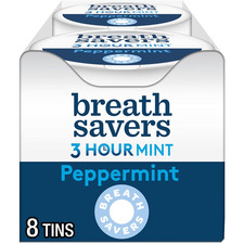 Peppermint Flavored Sugar Free Breath Mints Tins, 1.27 Oz 8 Count