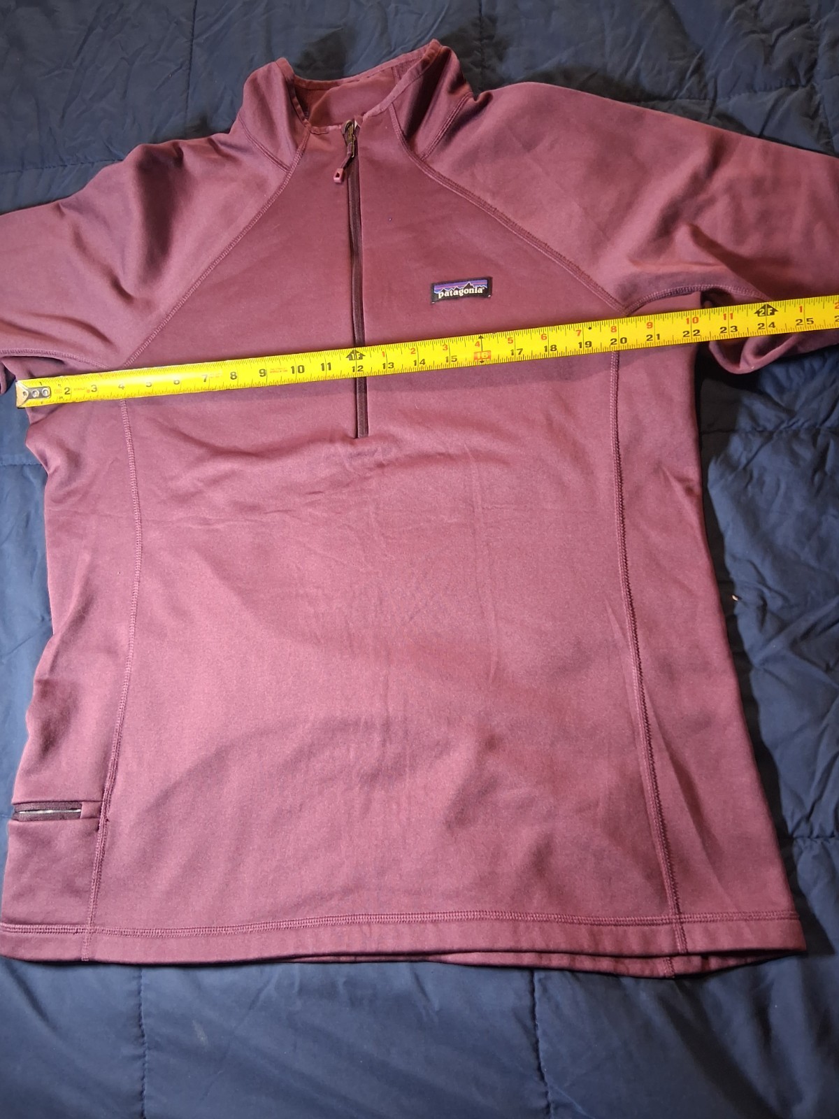 Patagonia Crosstrek 1/4 zip Pullover Womens XL Long Sleeve Running Burgundy  thumbnail 3