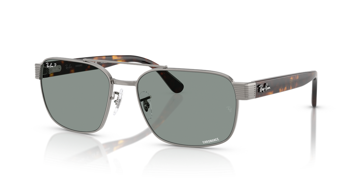 Ray-Ban RB3751CH Chromance Gunmetal/Light Blue Polarized 61 mm