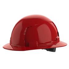Milwaukee Red Full Brim Vented Hard Hat With 6Pt Ratcheting Suspension Type 1