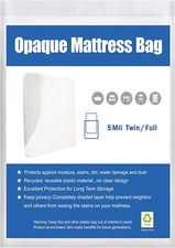 2-Pack 3 Mil Thick bed bug Mattress Cover Bag for Moving Storage Twin/Full Size