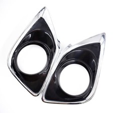 Pair Chrome Fog Light Lamp Bumper Cover Bezel Rh Lh For Toyota Venza 2013-2016