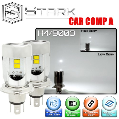 50W 5600LM New Flip Chip LED Direct Headlight Bulbs Dual Hi / Lo - H4 HB2 9003 - Picture 1 of 7