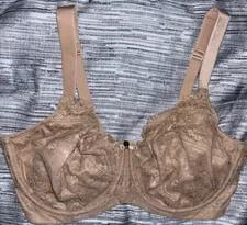 Curvy Couture Sheer Mesh Full Coverage Unlined Underwire Bra 36H