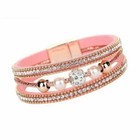 Rosane Modeschmuck-Armbänder mit Strass