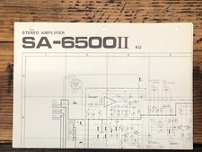 Pioneer SA-6500 II KU Amplifier Fold Out Schematic Original 