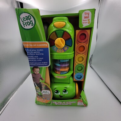 Leap Frog Pick Up and Count Vacuum Green NEW Damaged Box