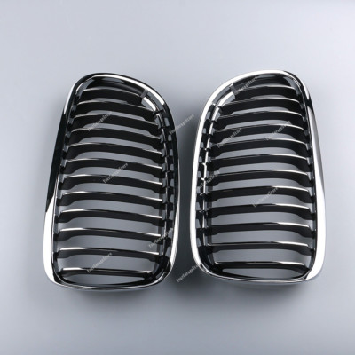 Pair L+R Chrome Kidney Radiator Grill for BMW E90 E91 3 Series LCI 4 Door 09-11