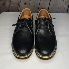 NWOT Men's Dress Black Oxfords Genuine Cow Leather Casual Shoes - Size 8.5-9