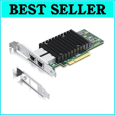 10Gb Dual RJ45 Ethernet Adapter Card with Intel X540 for Windows/Linux Servers