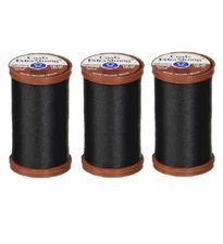 (3 Pack) COATS & CLARK Extra Strong Upholstery Thread 150-Yard Black S964-0900