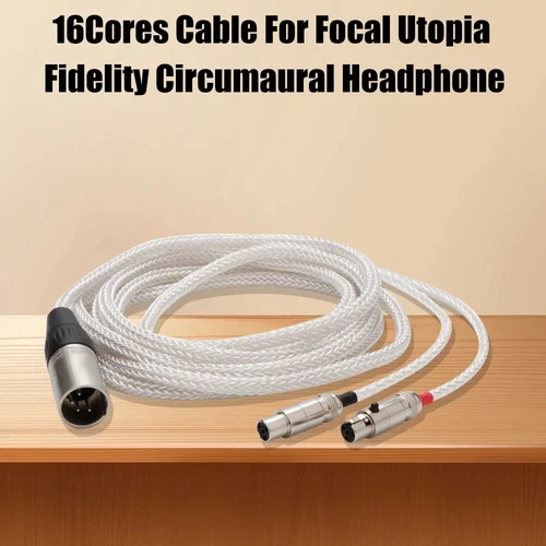 HiFi 16 Kerne reines Silber 4 Pin XLR symmetrisches Kabel für Audeze LCD-2 LCD-3 LCD-4 LCD - Bild 1 von 7