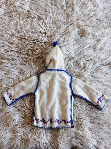 Vintage Woolen Child's Coat Style Traditional Bulgarian Coat - Picture 9 of 10