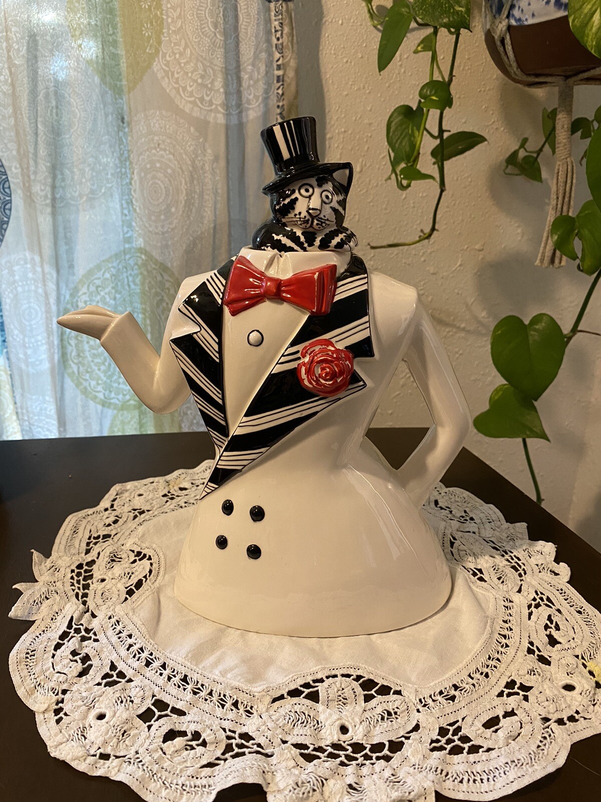 Sigma by Tastesetter Kliban Cat Top Hat Teapot 80s Ceramic Black and White eBay