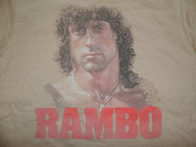 Rambo T-Shirt First Blood Retro 80's Tee Sylvester Stallone John Rambo Classic