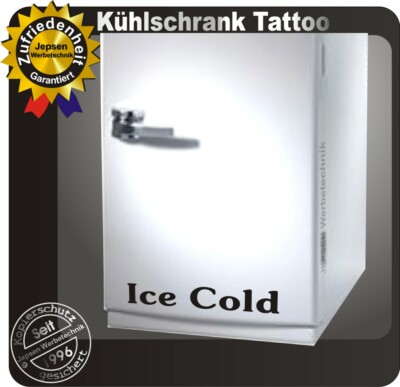 Ice Cold Aufkleber 30cm für ihren Kühlschrank Tür Fenster Farbauswahl Coca Cola