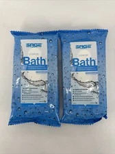 2 PACKS Sage 7900 Comfort Bath Cleansing Washcloth Wipes Heavyweight 8 X 8"