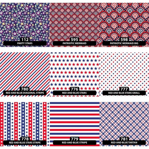 American / USA Patriotic Patterned Adhesive Vinyl 13.5" ROLL **FREE SHIPPING** - Picture 6 of 51