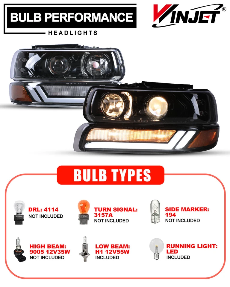 Faros LED + luces traseras negras para Chevy Tahoe Suburban 1500 2000-2006 Foto 4 de 4