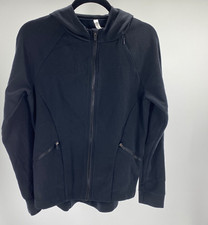 Fabletics Black Full-Zip Hooded Jacket Women's Size Small