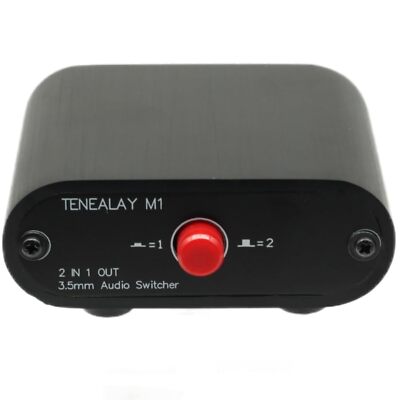 M1 2 In 1 Out 3.5mm Stereo Audio Switch Aux Switcher Speaker Selector Splitter B