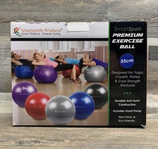 Exercise Ball Yoga Balance Stability - SmarterLife Anti Burst 55cm - Blue