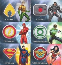 2016 Cryptozoic DC Comics Justice League Replica Patch Card Set Of 6 Cards! RARE