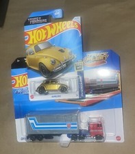 Hot Wheels Track Fleet Transformers Optimus Prime  Hotwheels Bumblebee Lot Of 2