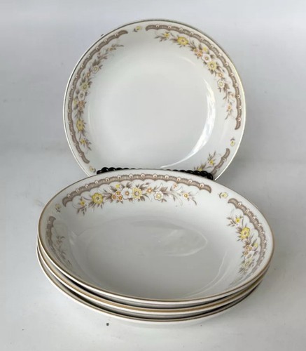 Ekco International Fine China Golden Autumn 4 Berry Bowls 5.5”