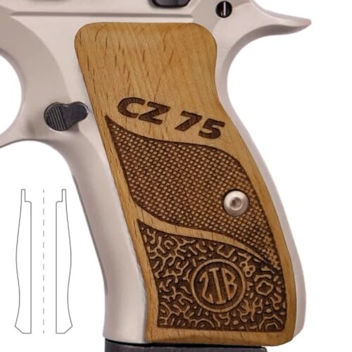 Empuñaduras de pluma para CZ 75/85 Compact, CZ P-01, P100, CZ PCR, CZ 75 D, Palm Swell Style - Imagen 1 de 9