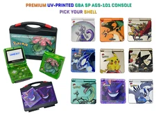 Nintendo Game Boy Advance SP System GBA SP IPS LCD 101 POKEMON UV Printed PICK!