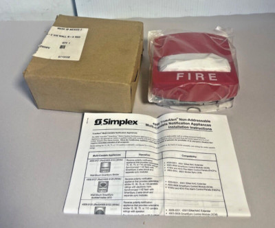 New Simplex fire alarm  #4906-9101 multi candela wall mount strobe