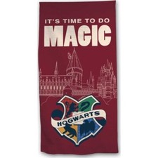 Toalla de playa Harry Potter Magic Hogwarts cresta vacaciones 70 x 140 cm 100% algodón