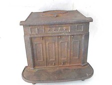 LARGE Antique Cast Iron Wood Stove. EX Savings Bank Salesman Sample 