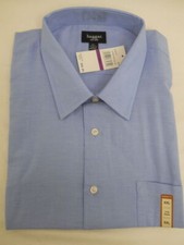 Mens Haggar Dress Shirt Long Sleeve Striking Blue Brand New Size XX-Large