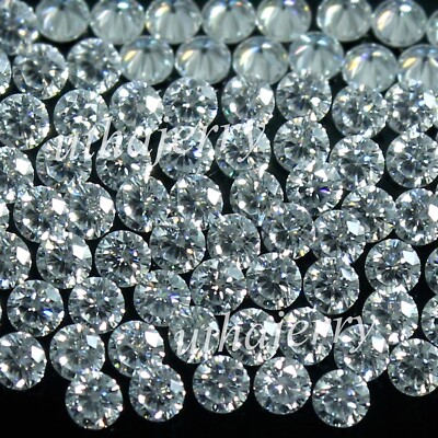 Natural 2.00 Ct Certified D Color VVS1 Brilliant 1.60 MM Round Diamond 100 Pcs