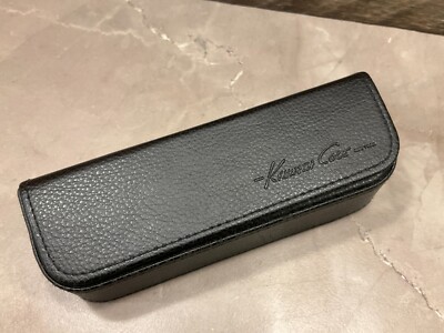 KENNETH COLE Black Leather Glasses Case Hard Case Magnetic