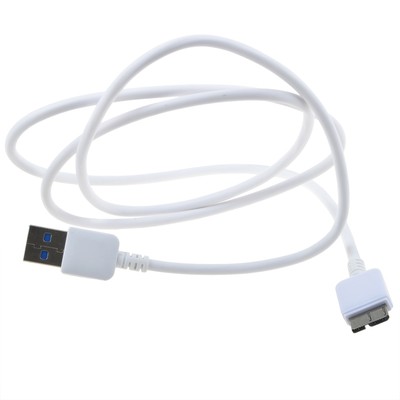 White USB 3.0 Data Cable for Seagate Backup Plus Desktop External Hard Drive