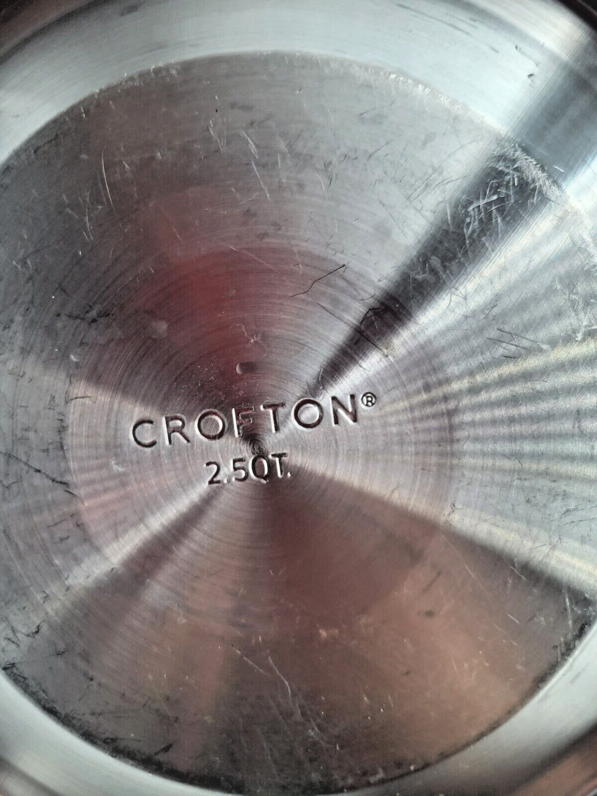 Crofton Stainless Whistling Tea Pot Kettle 2.5 Qt.  Black Handle