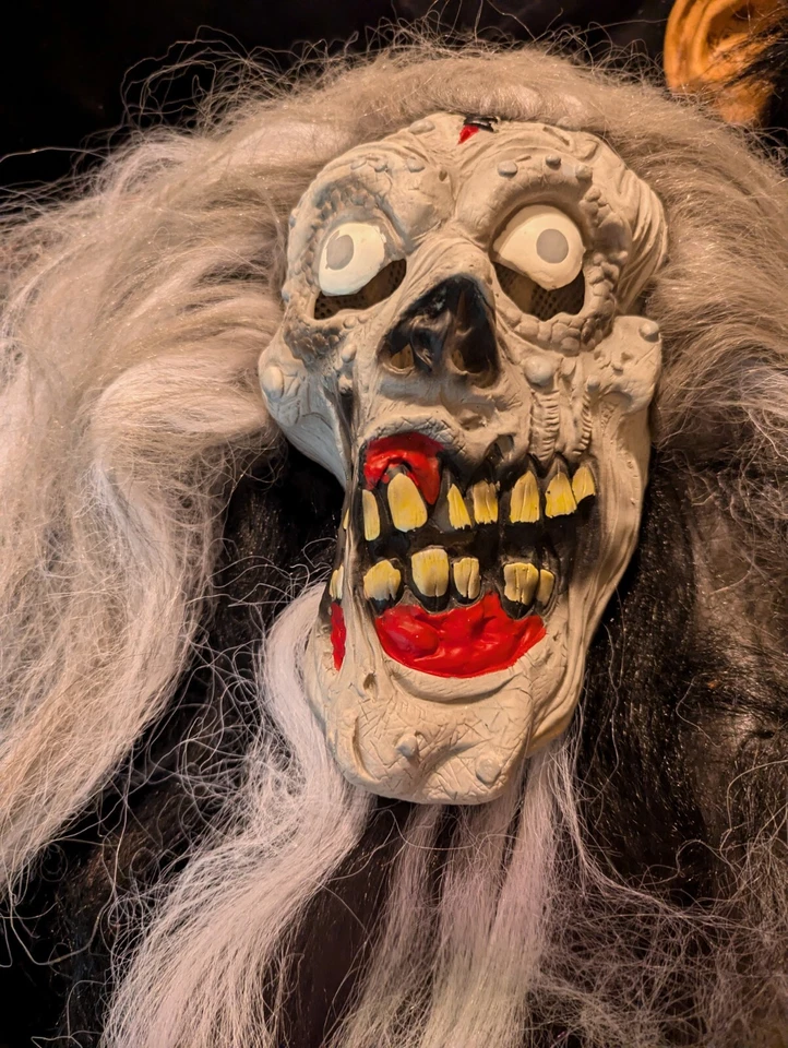 PVC With Hair Halloween Mask Ghoul Zombie Scary Mask - Image 4 of 4